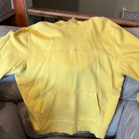 🦅American Eagle Mustard Yellow Hoodie - Picture 1 of 3